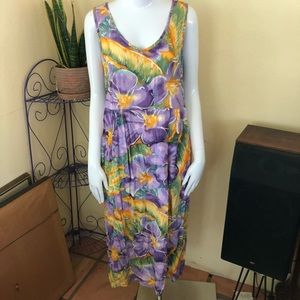 Jam's World Hawaiian Print Dress MEDIUM W334-PUPU